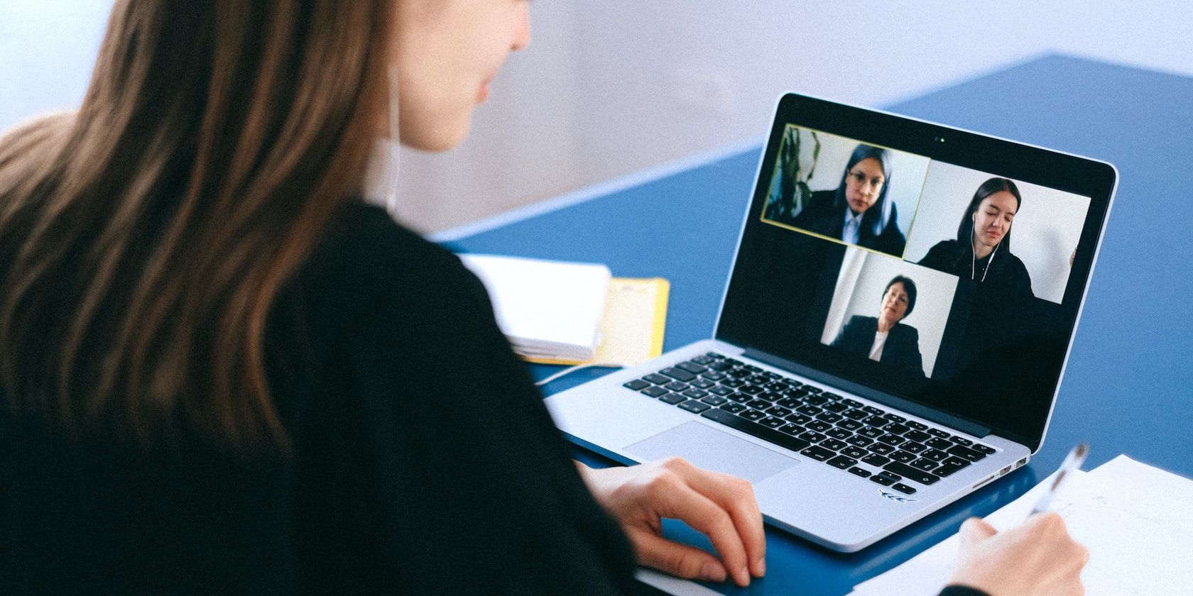 Video calling on a laptop