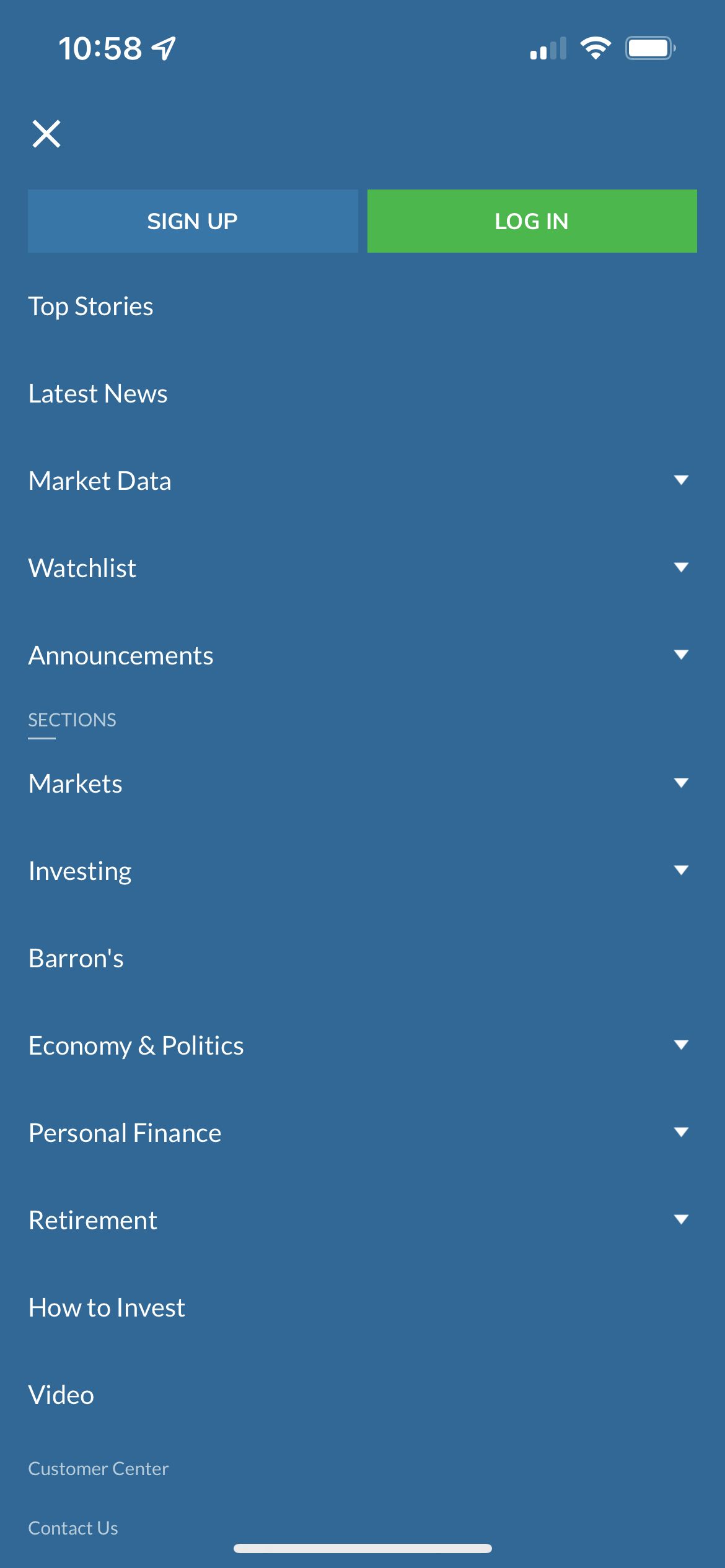 MarketWatch Categories