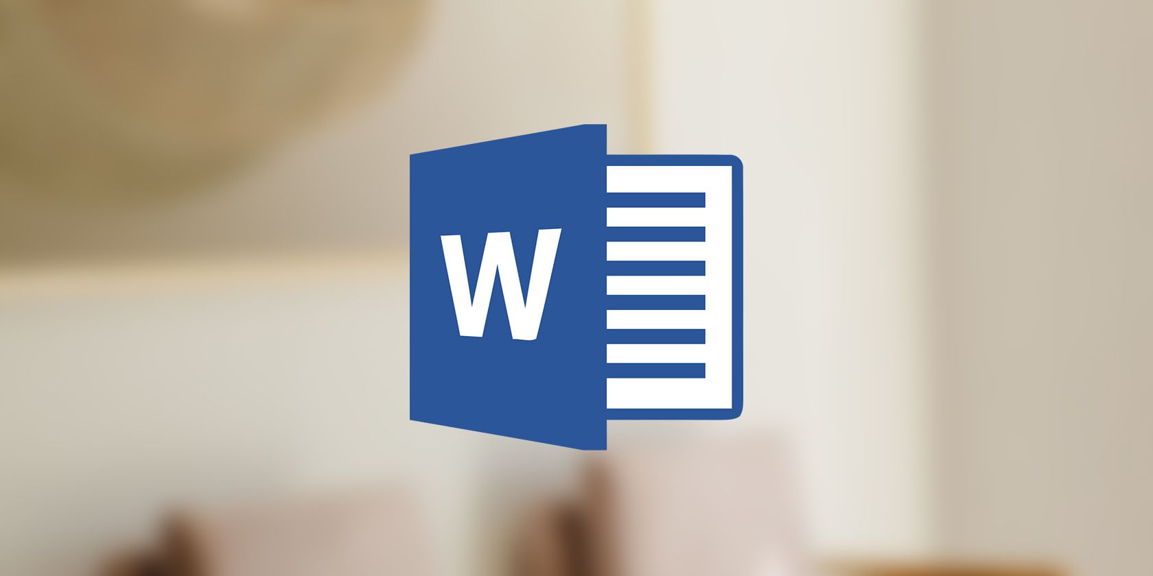 Microsoft word logo on blurred yellow background