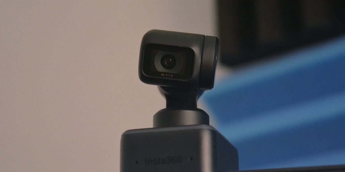 Insta360 Link mounted on monitor