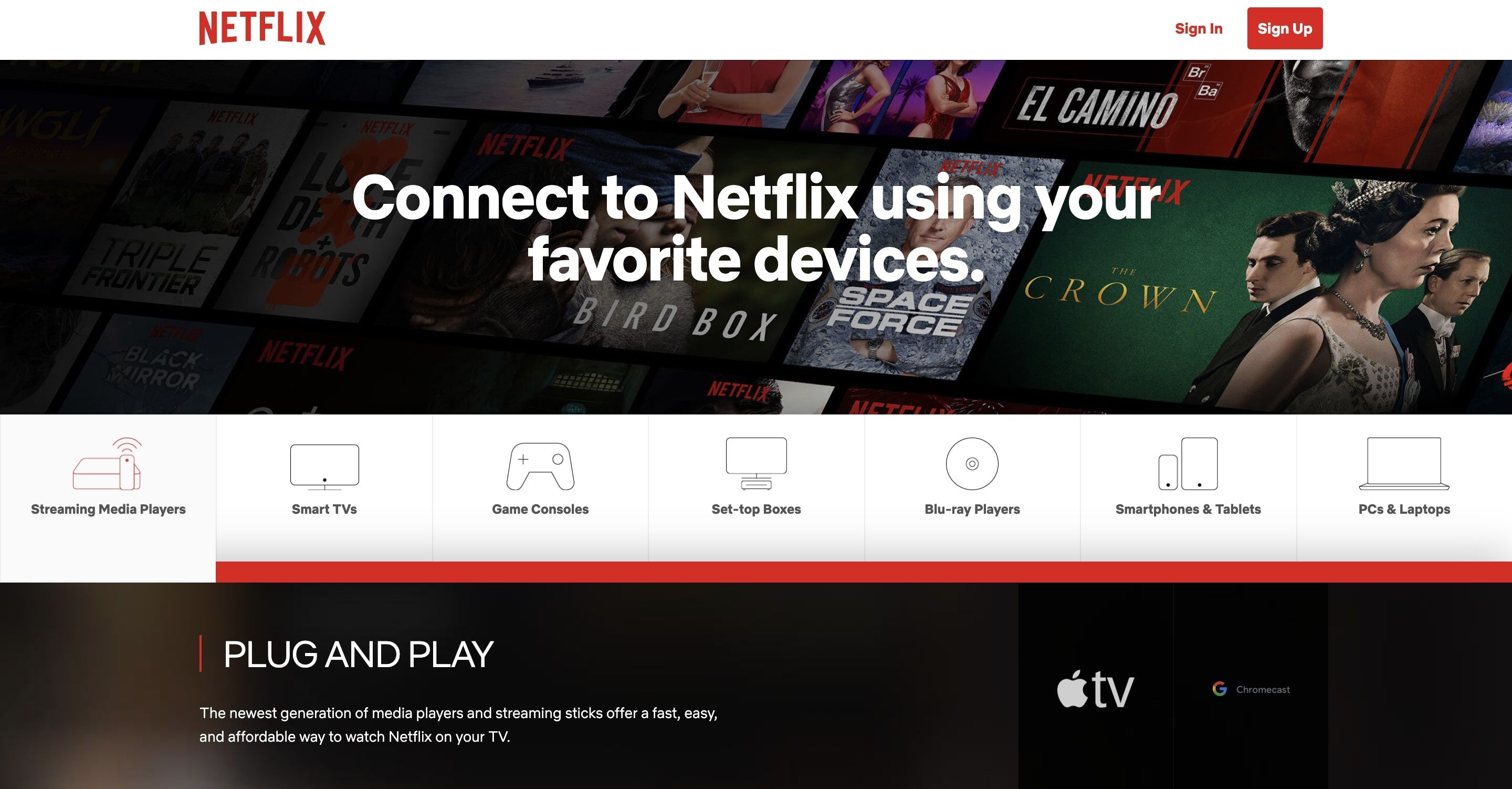 Netflix devices availability