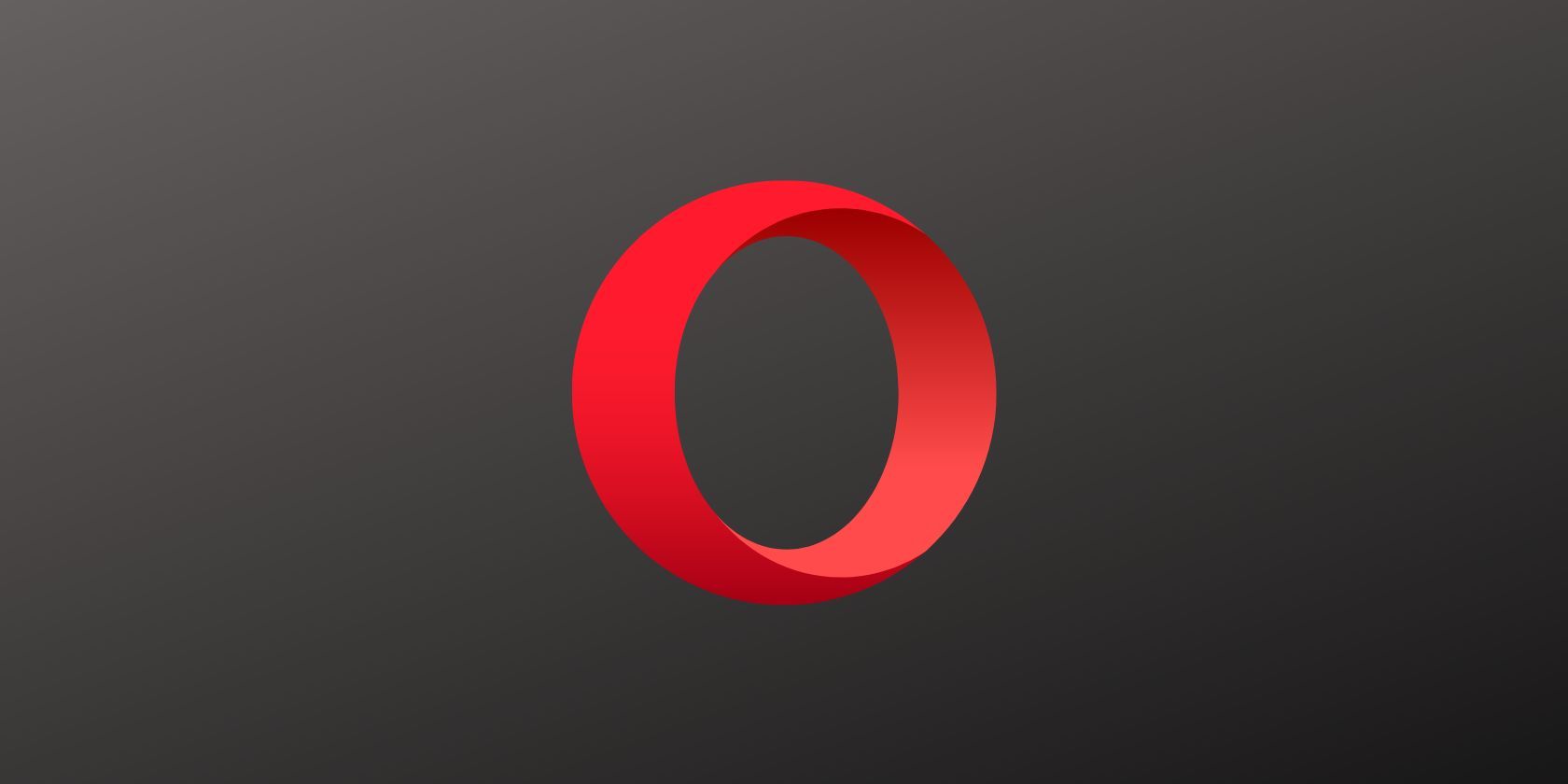 Opera browser logo seen on black background