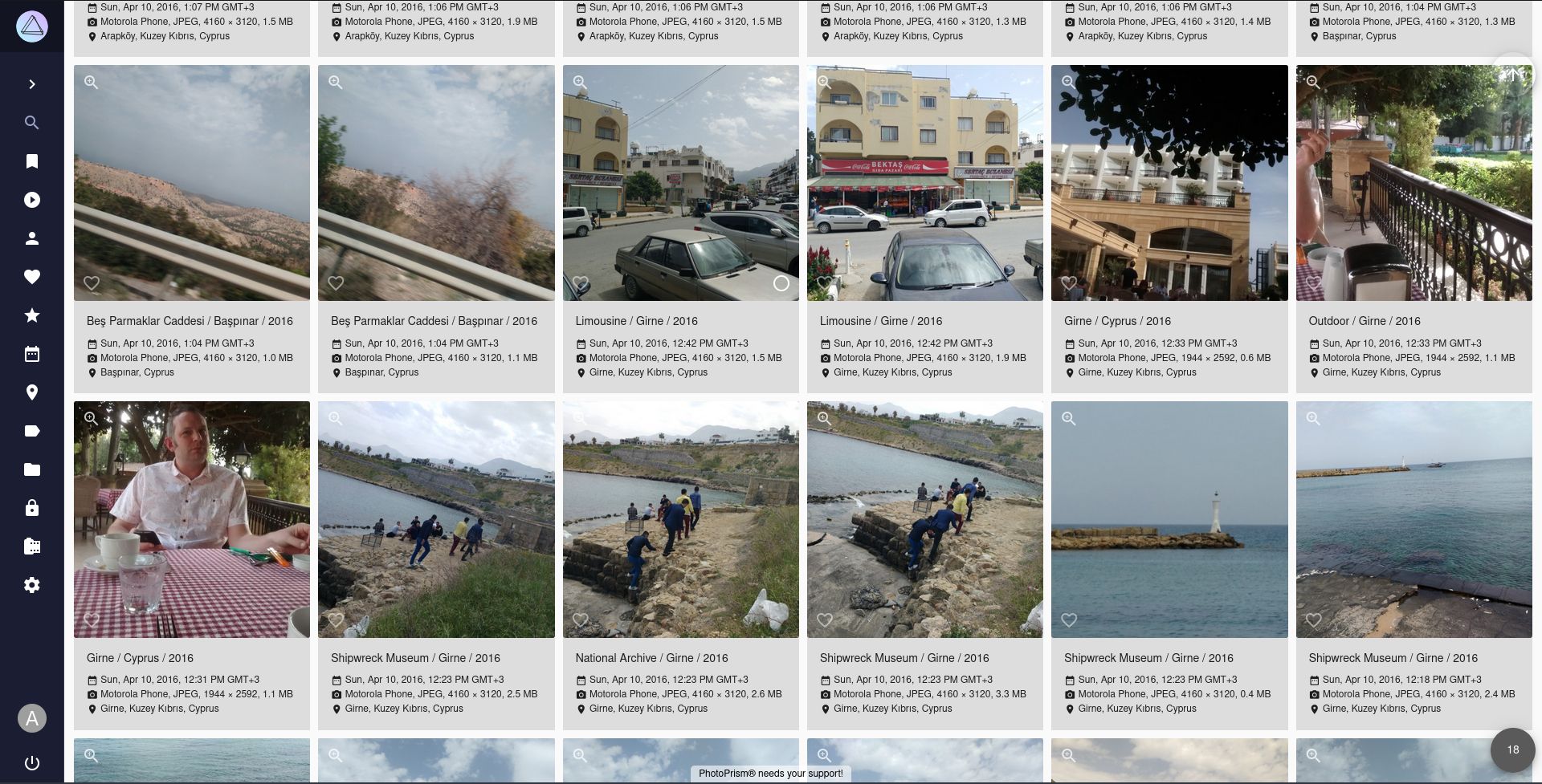galerie de photos photoprisma avec des images de Chypre du Nord