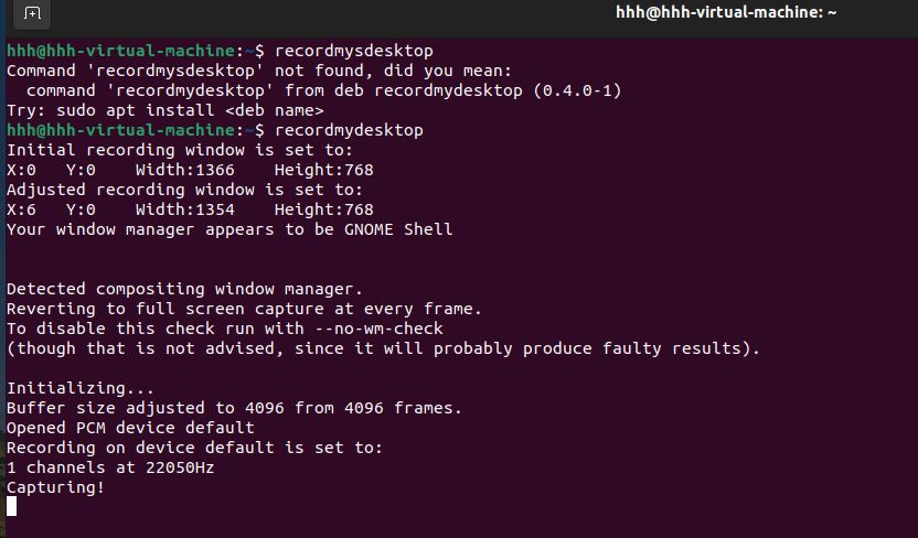 recordMyDesktop pour l'enregistrement d'écran sous Linux