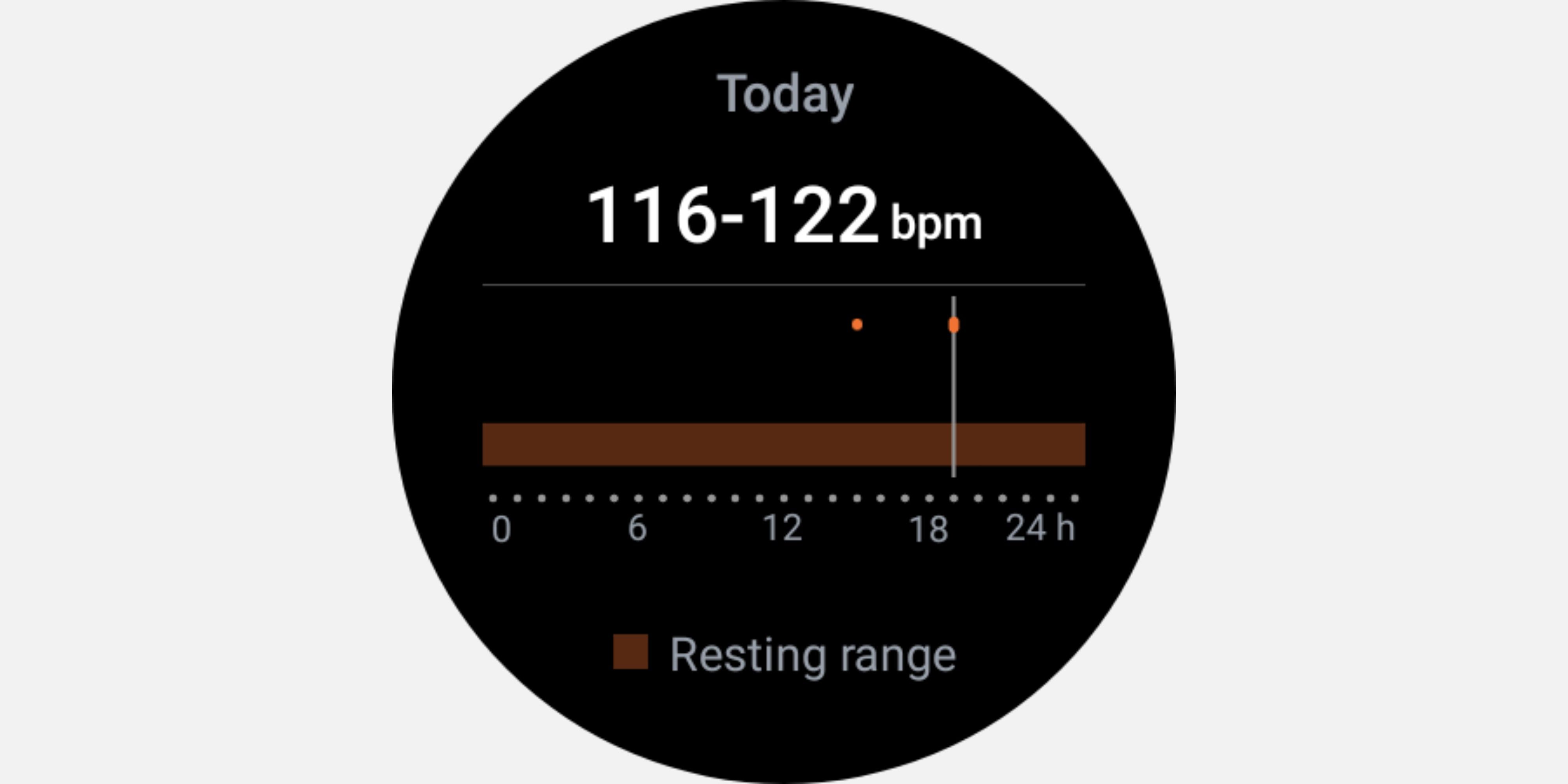 Resting heart rate on fitness tracker