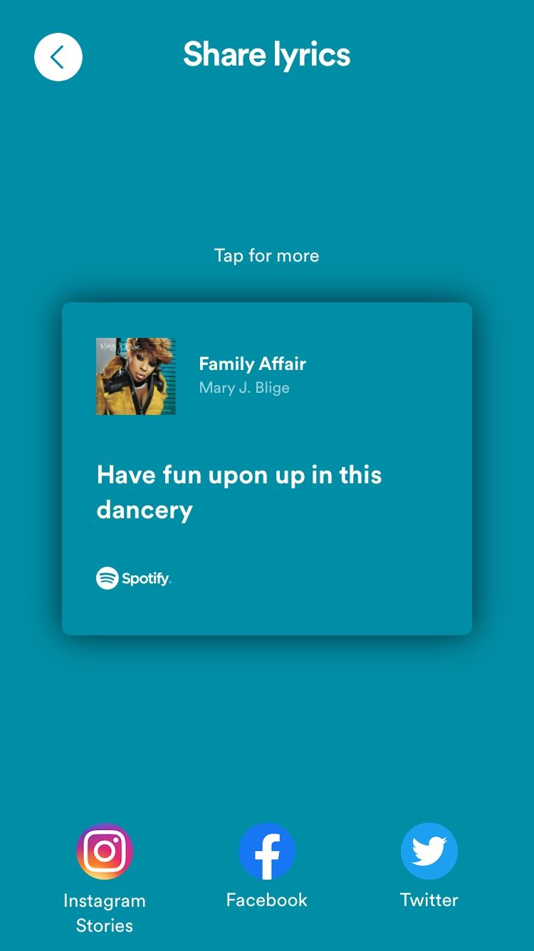captura de tela mostrando opções de compartilhamento de música no spotify