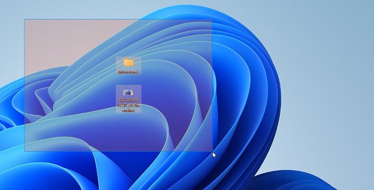 Translucent selection rectangle on the Windows desktop