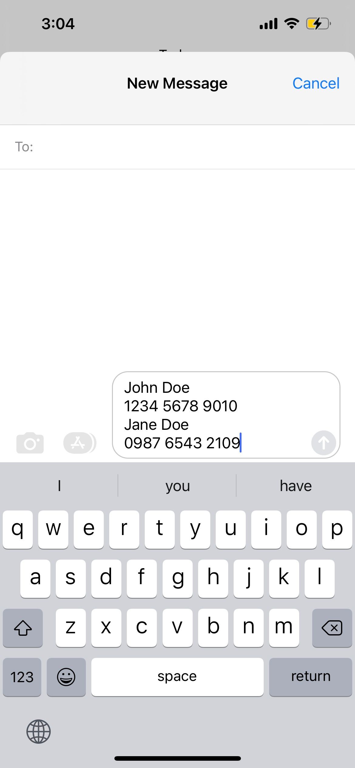bagikan teks yang dipindai melalui aplikasi pesan iphone