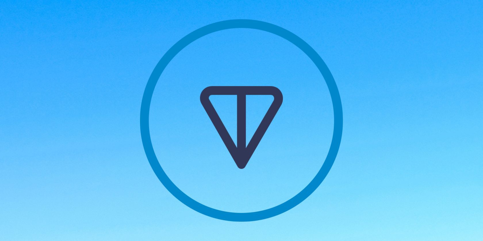toncoin icon on blue gradient background