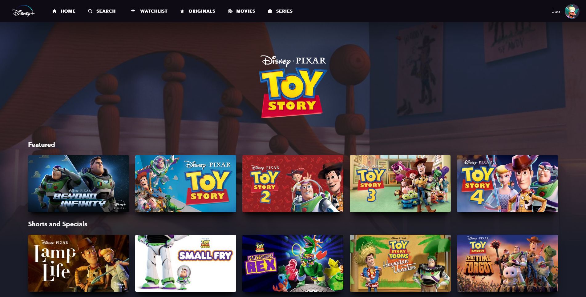 toy story collection on disney+