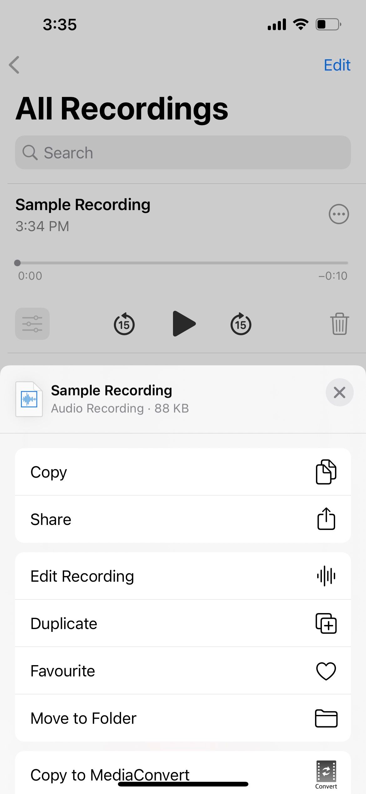 more options for voice recording in iphone voice memos app