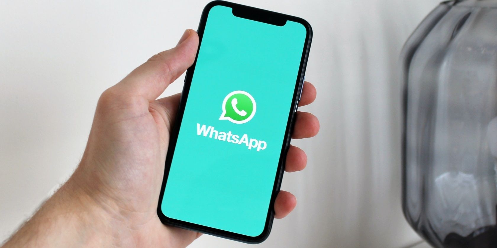 whatsapp logo on cellphone screen