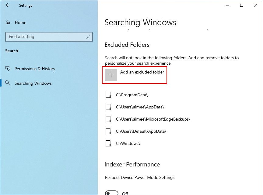 How To Exclude Folders From Windows Search