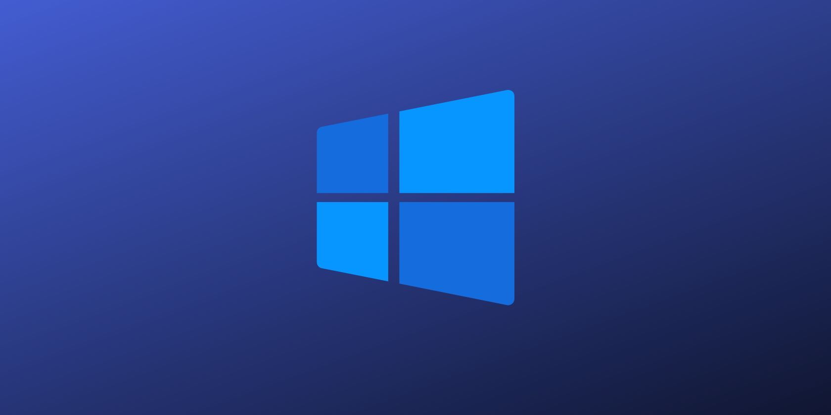 Windows logo on dark blue background