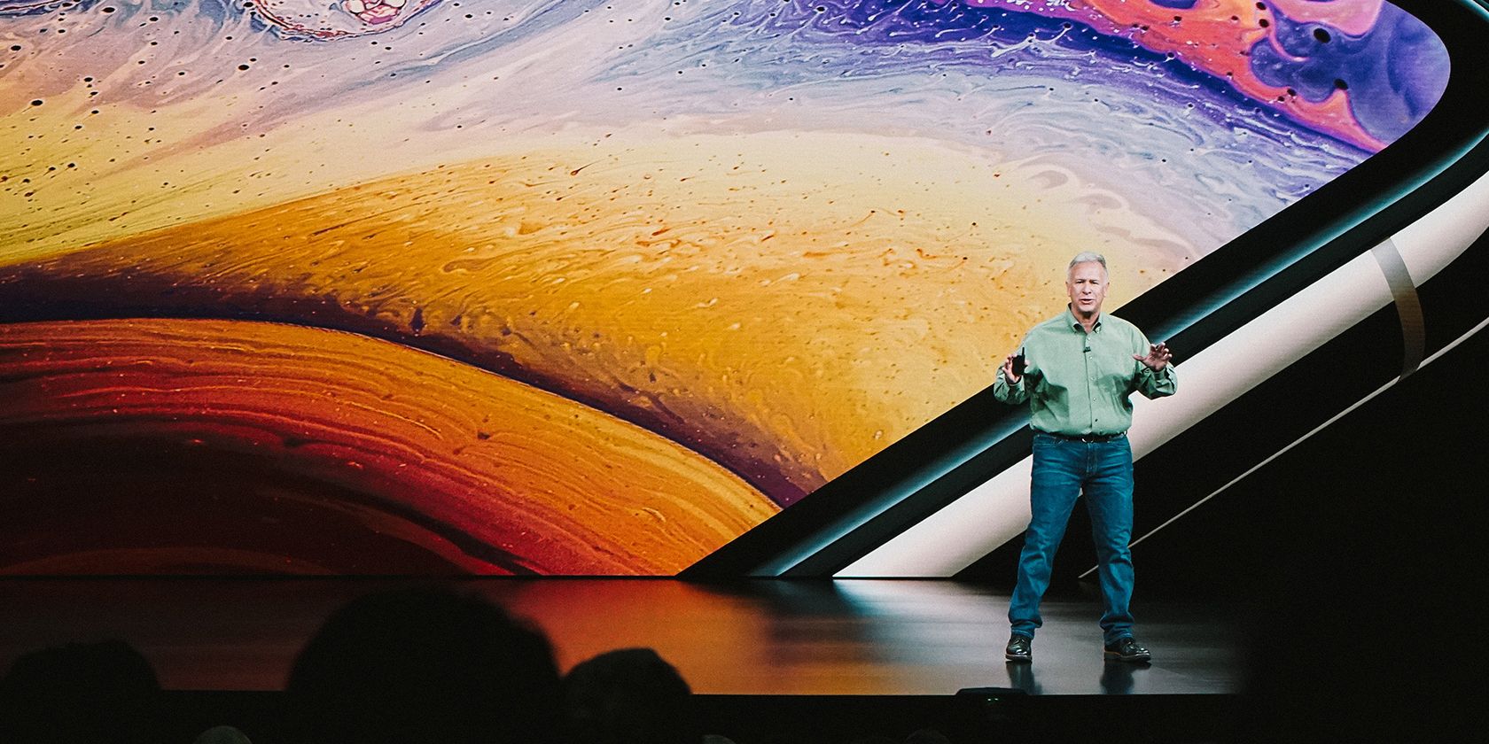 Man speaking at Apple event