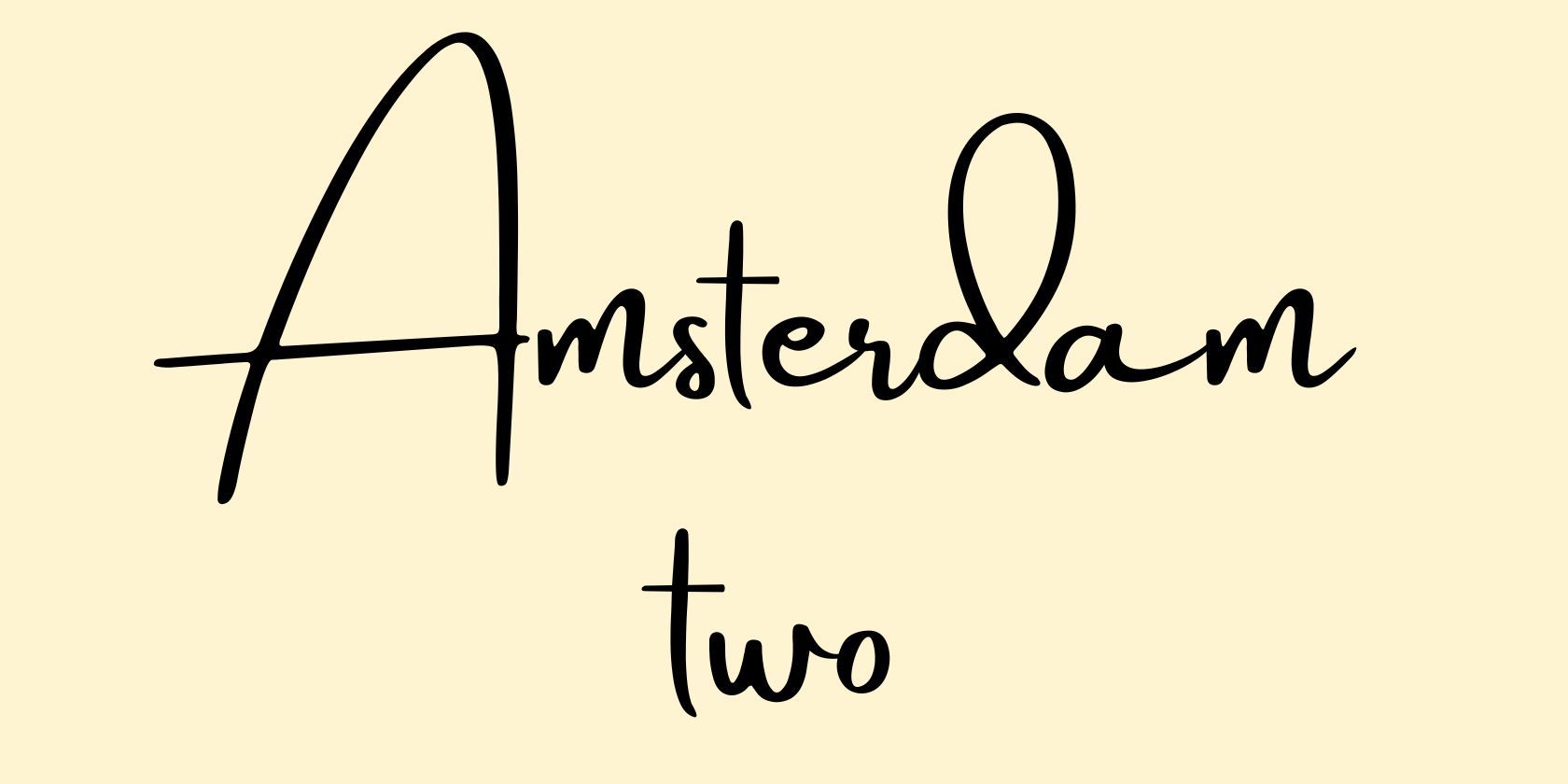 Amsterday Two Canva font example