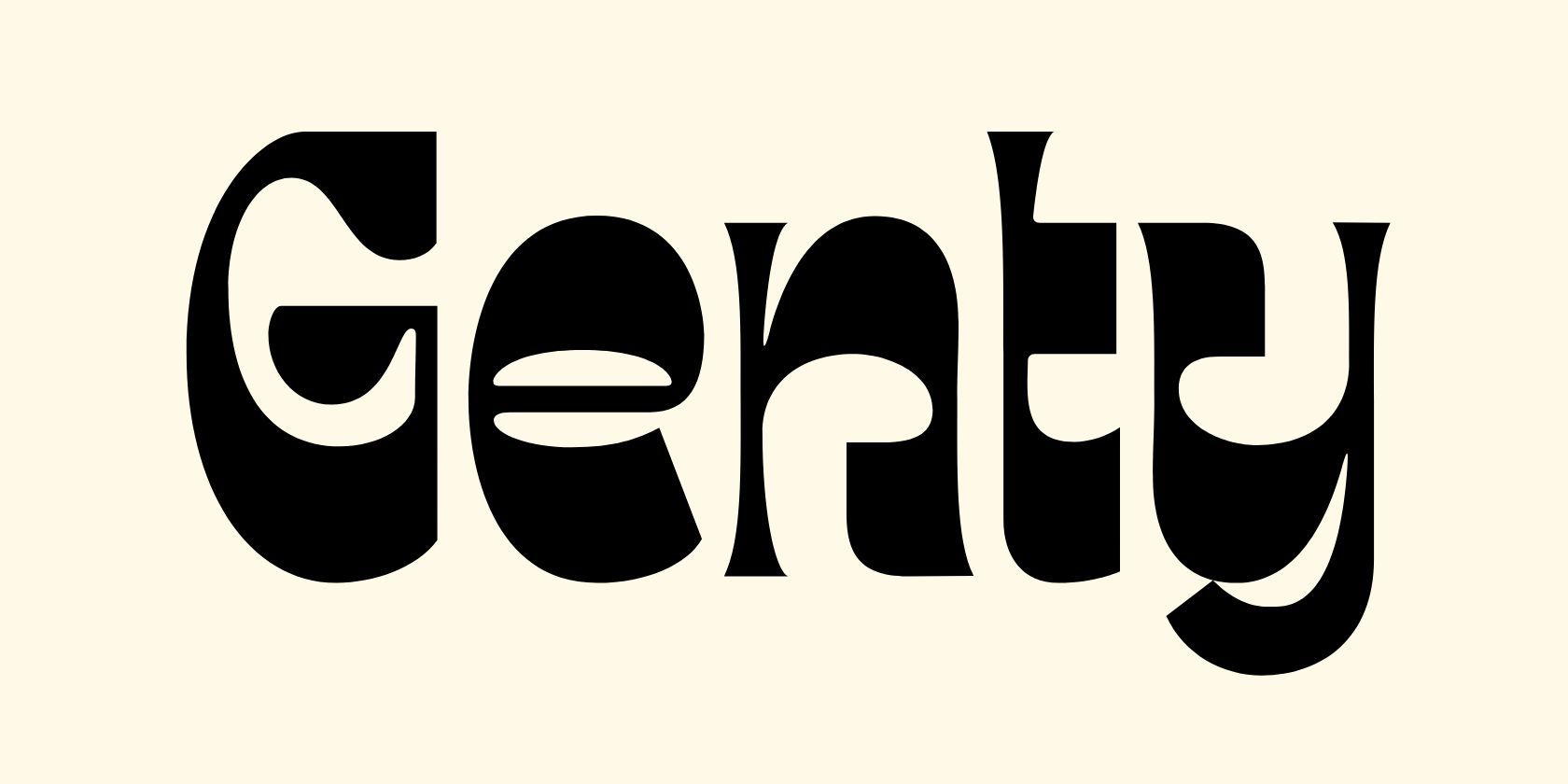 GENTY Canva font example