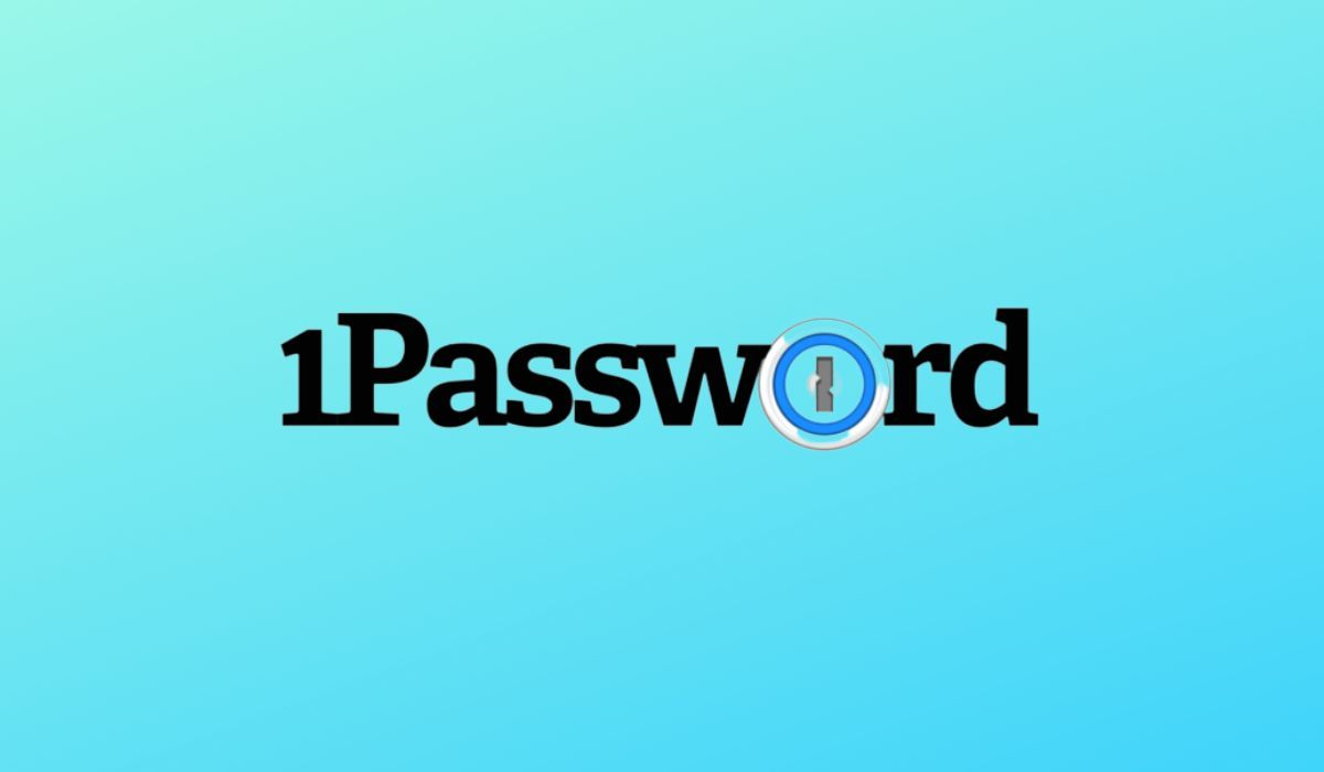 لوگوی 1password روی پس‌زمینه آبی دیده می‌شود