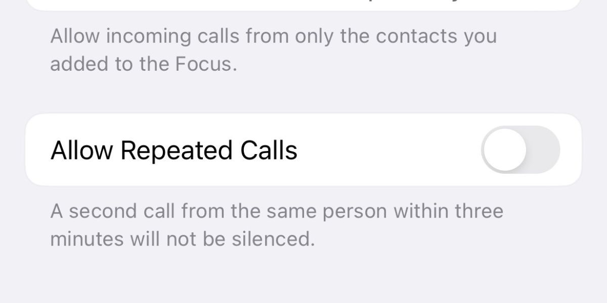 turn off allow repeated calls for iphone do not disturb mode