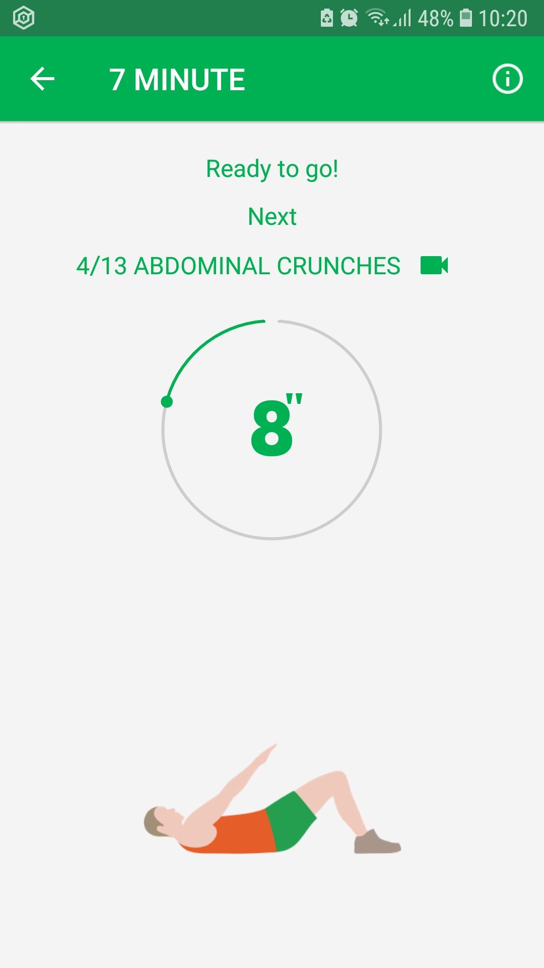 7 MINUTE WORKOUT mobile fitness app crunches