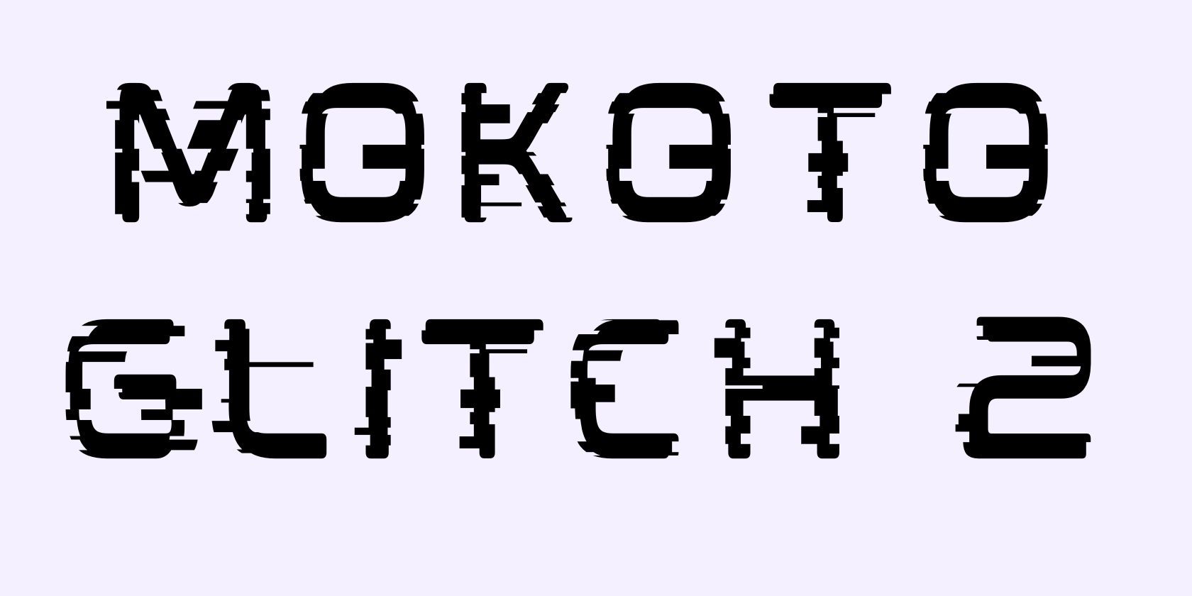  Canva font example Mokoto Glitch 2