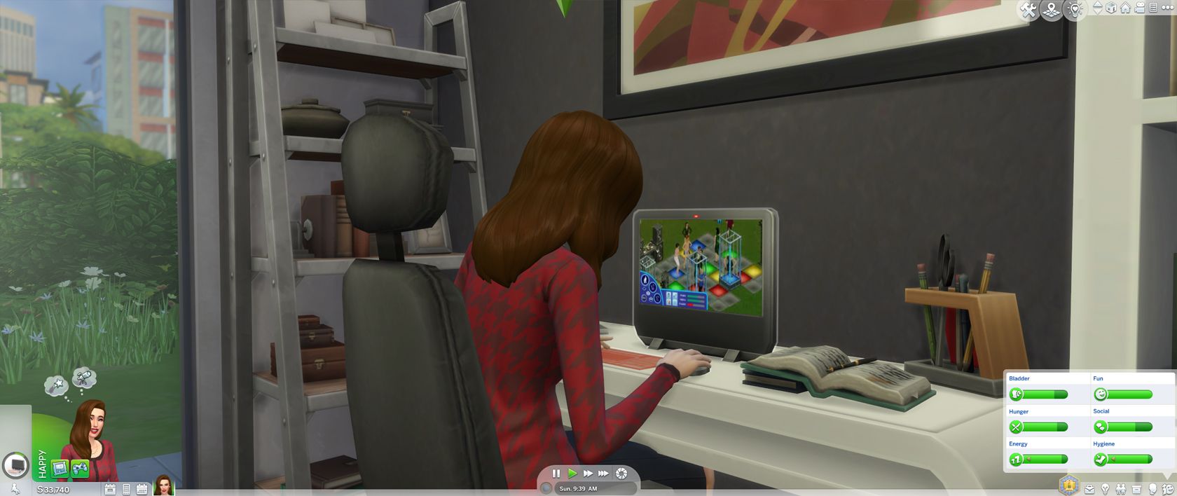 A Sim Playing Sims Forever