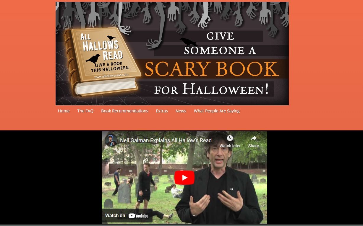All Hallows Read homepage