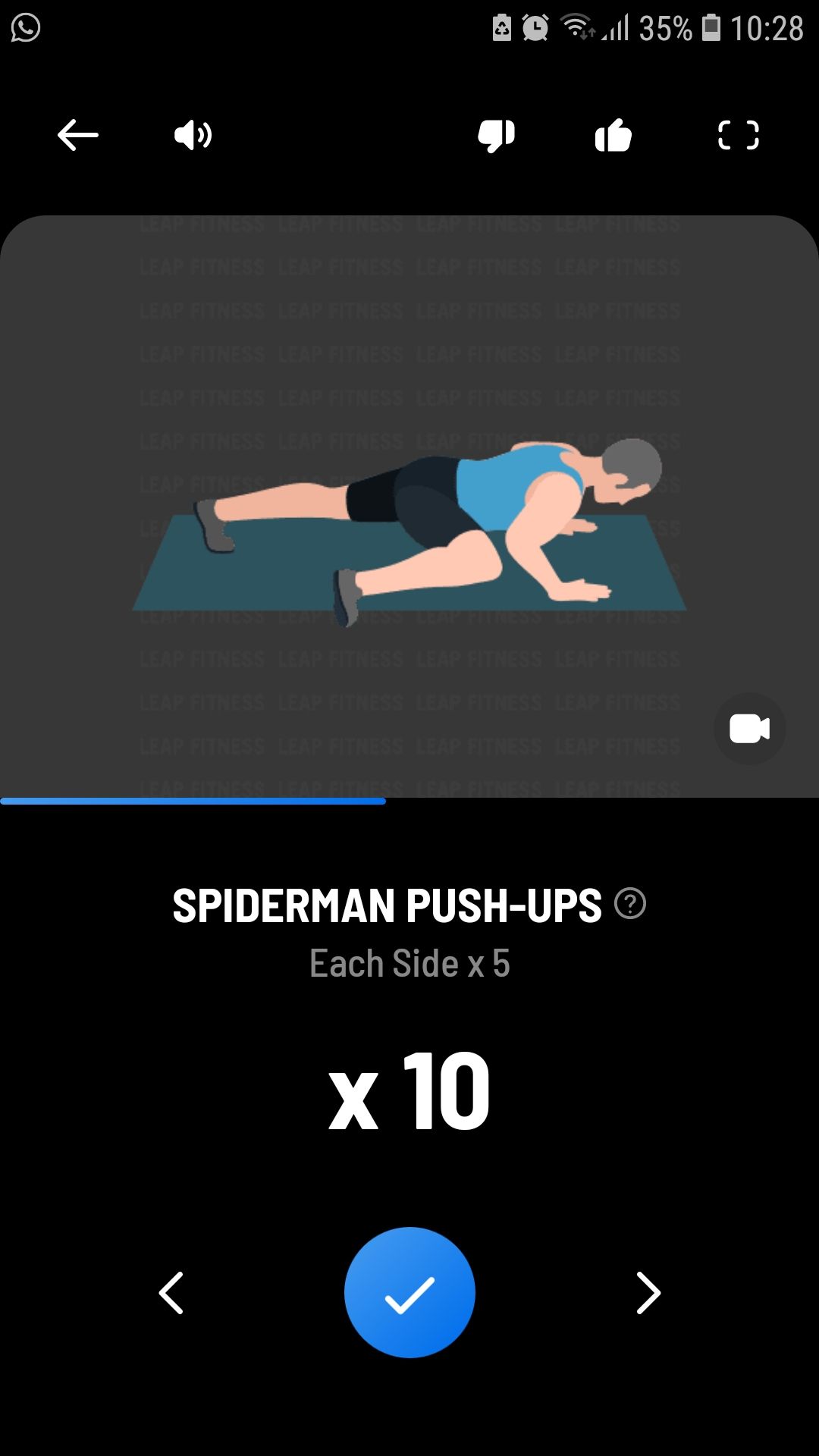 Arm Workout mobile fitness app push-ups