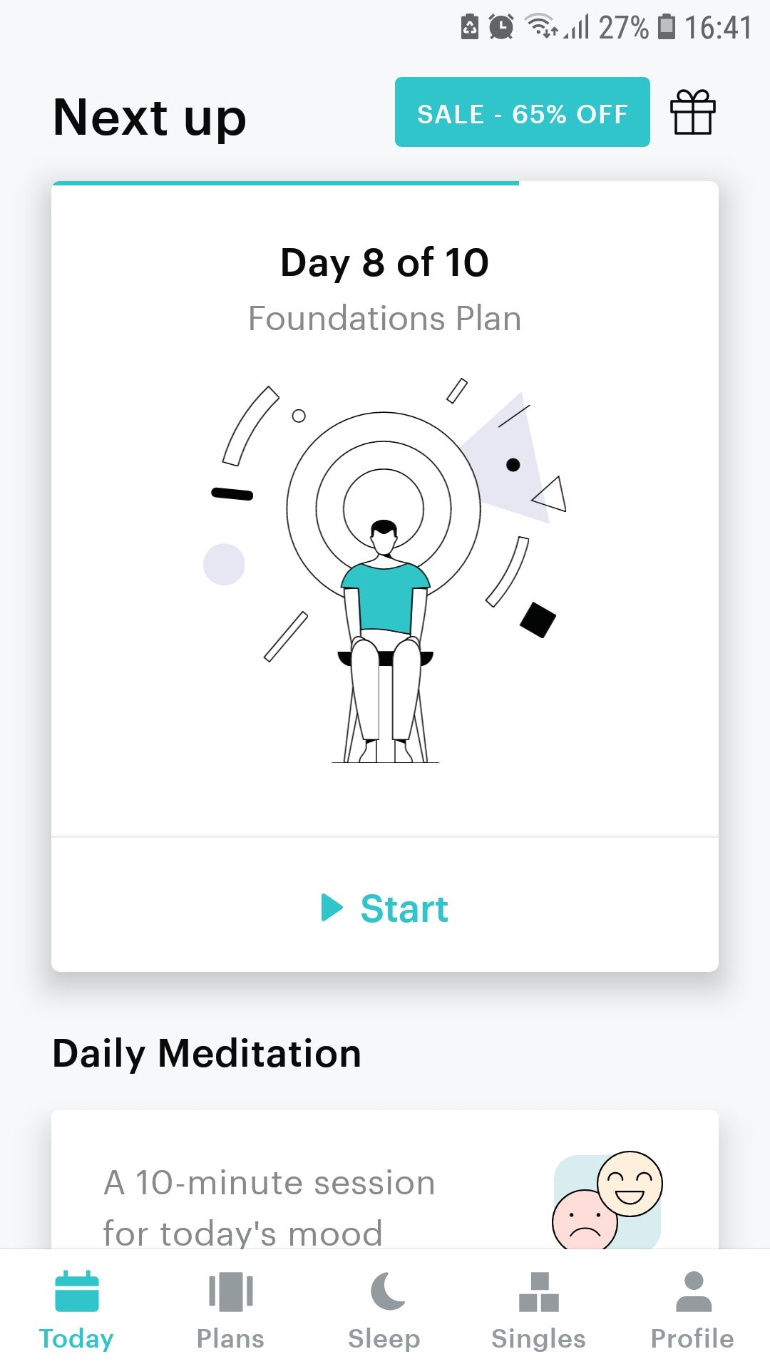 Balance mobile meditation app today