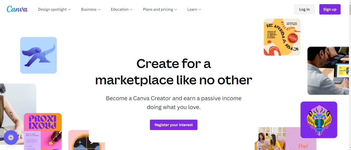 Canva Creators Homepage