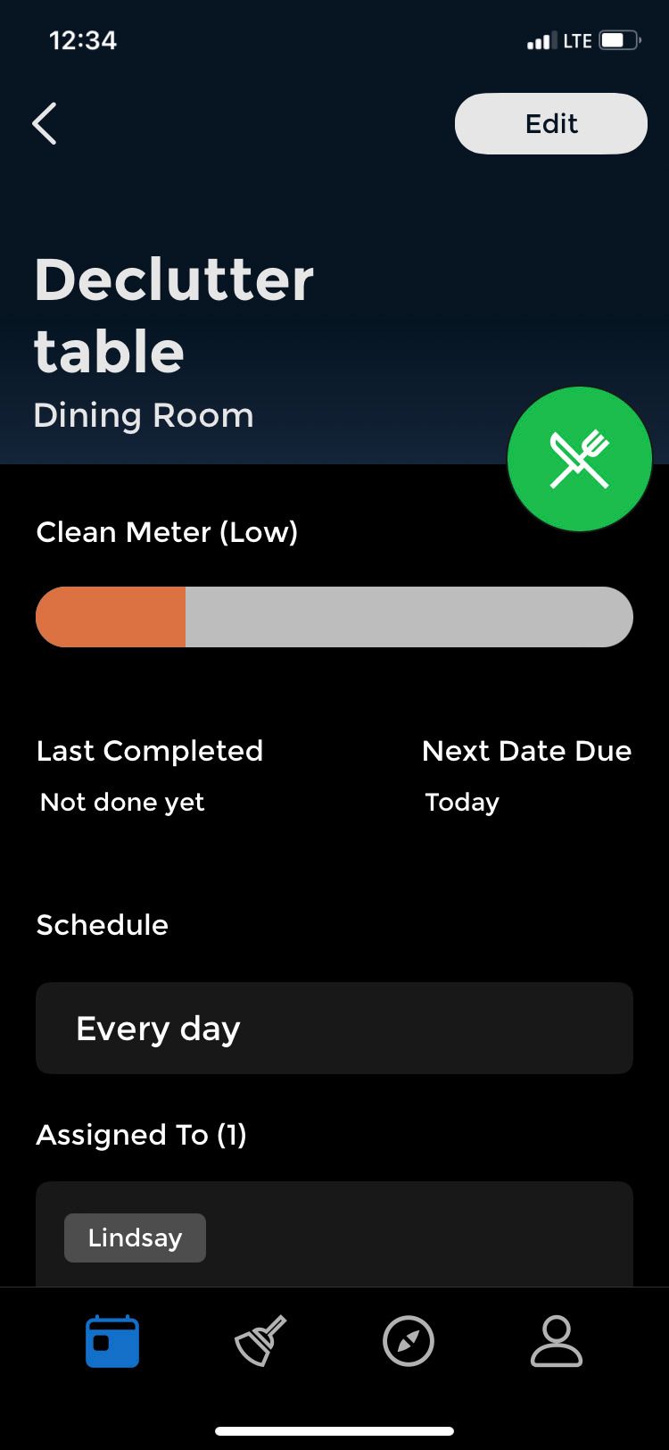 Dirtfree app clear table activity