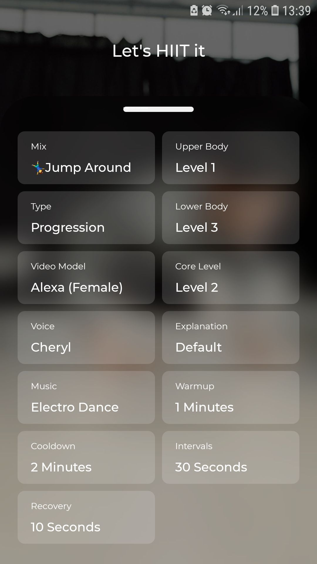 Down dog HIIT fitness mobile app