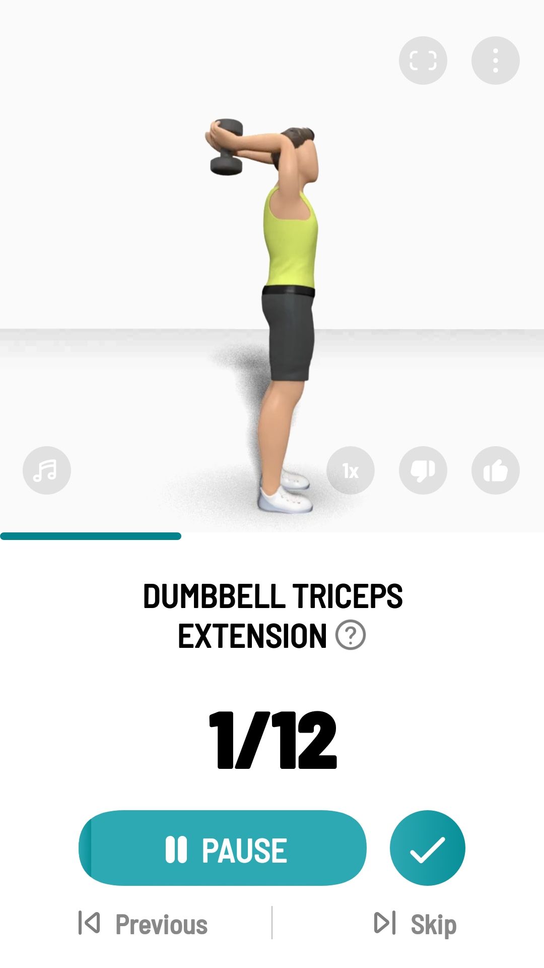 Dumbbell Workout at Home mobile fitness app