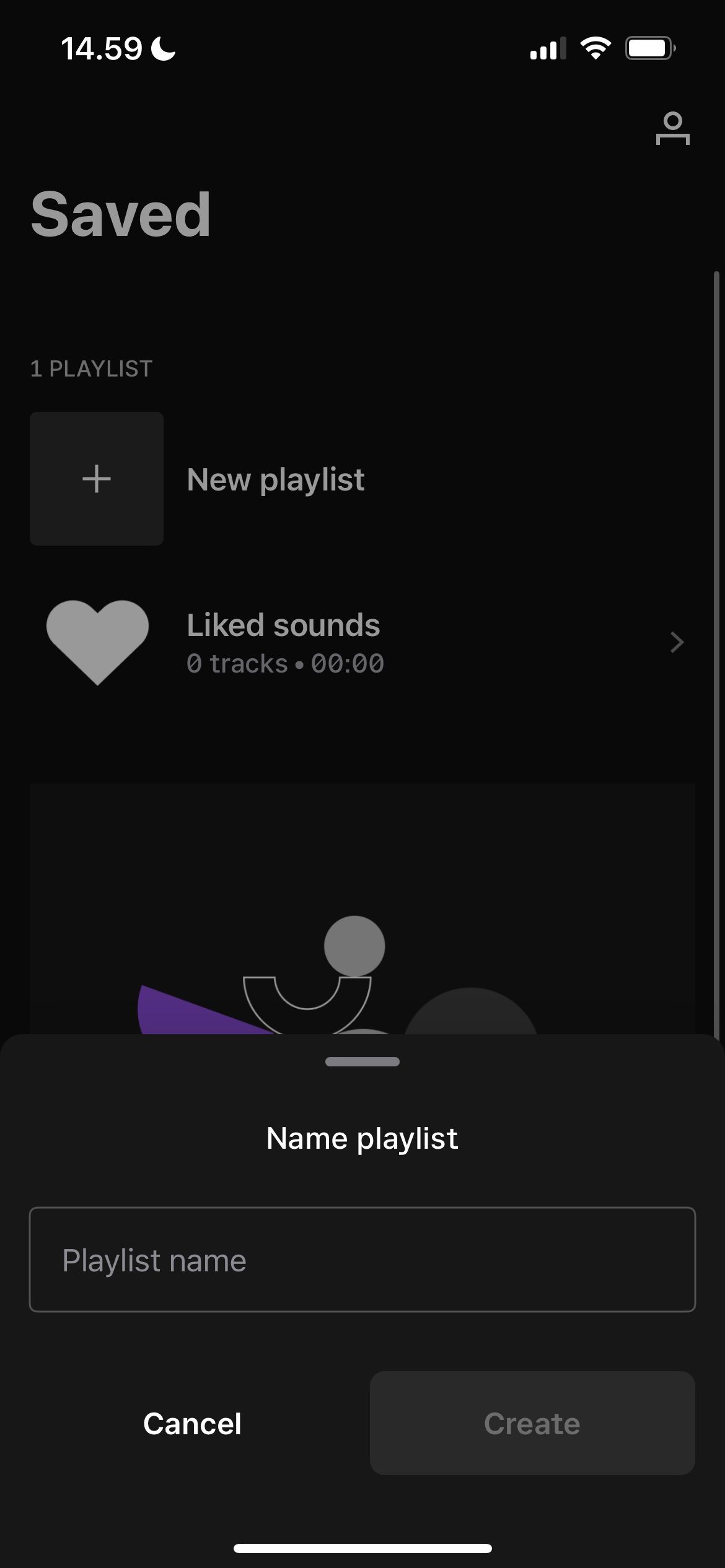 Create a new playlist in Epidemic Sound