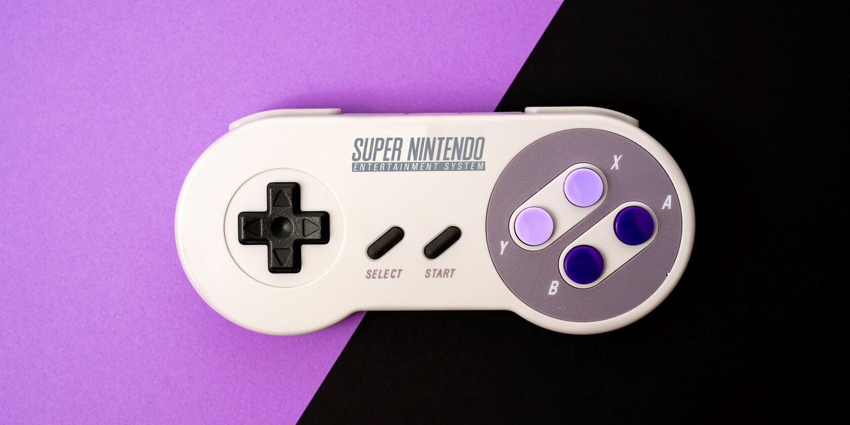 A top down photo of an American SNES controller