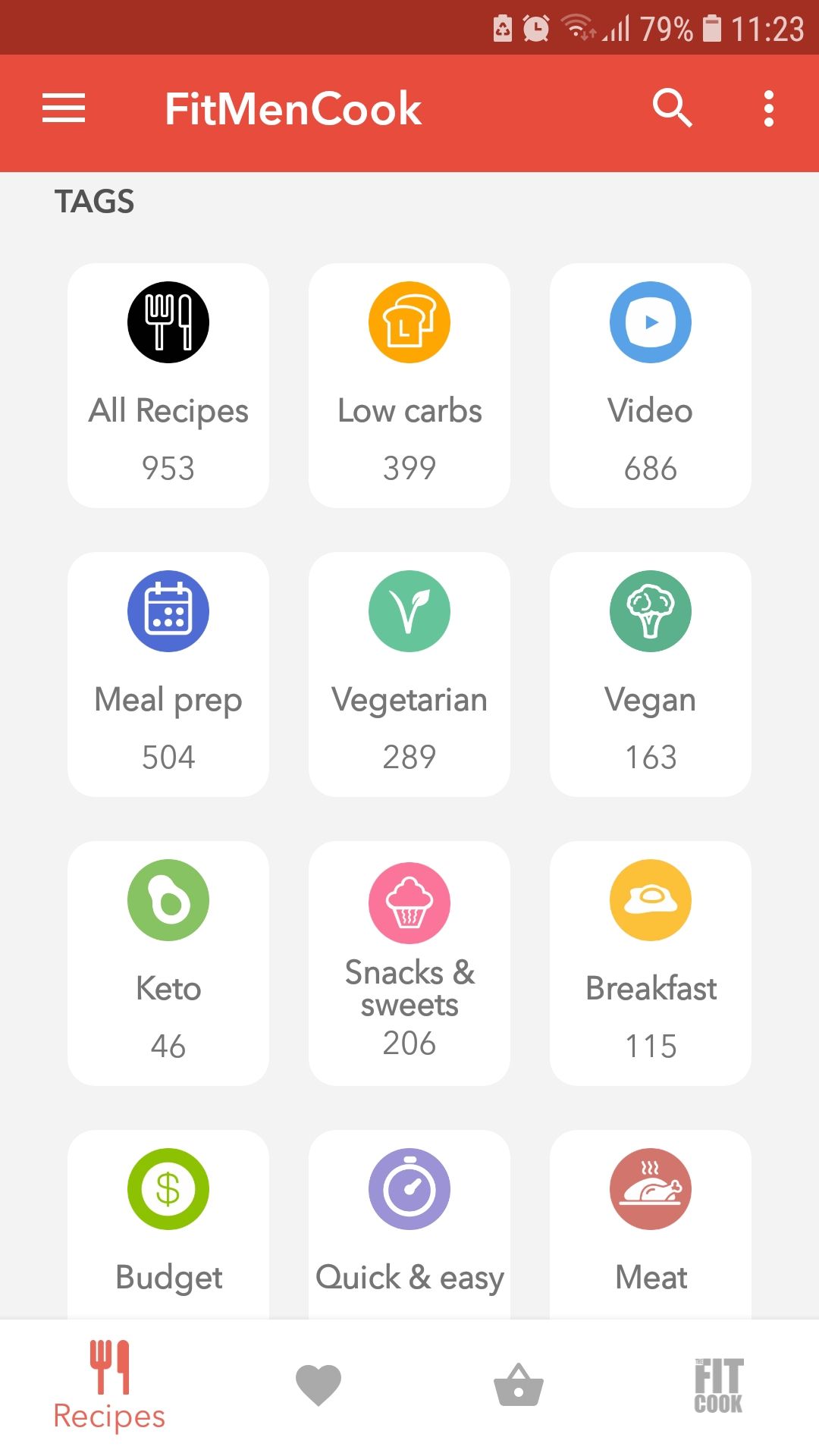 FitMenCook mobile healthy cooking app