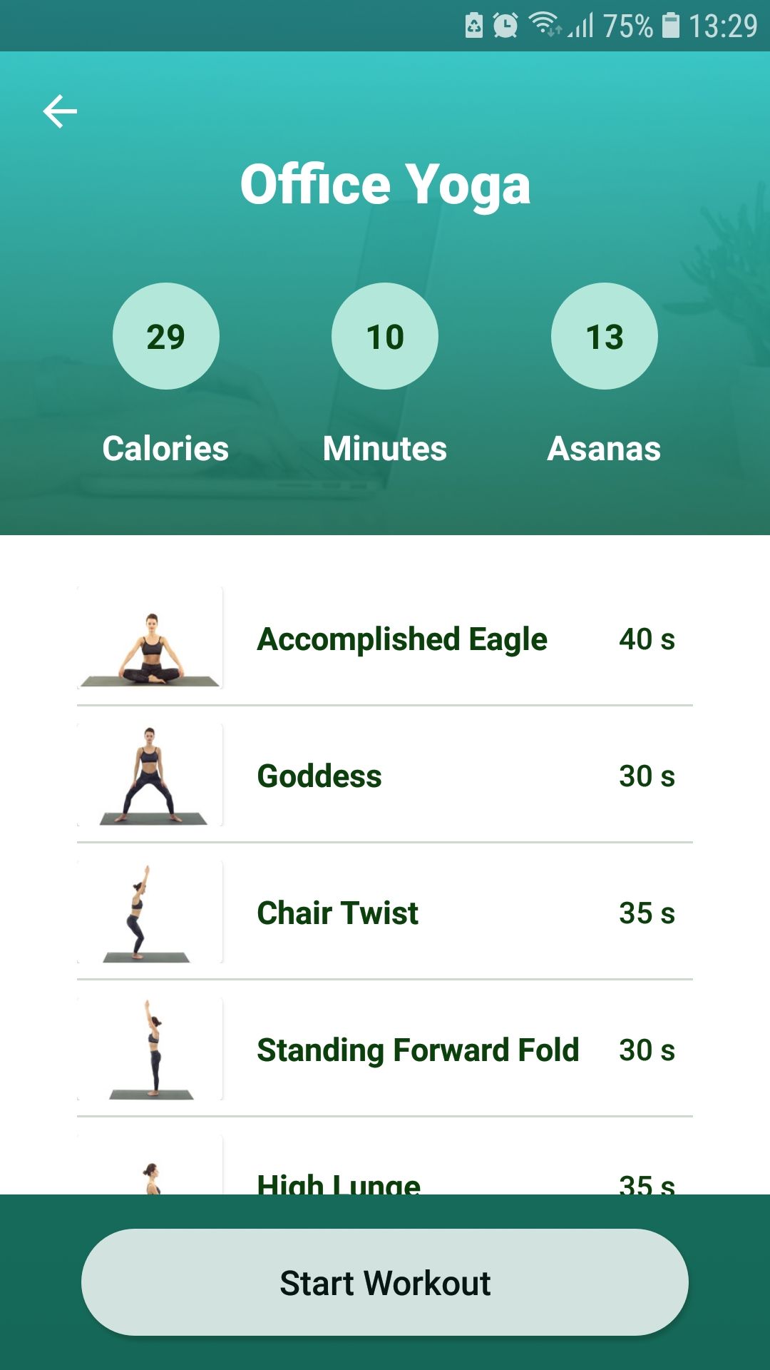 Fitify Yoga mobile yoga fitness app office workout