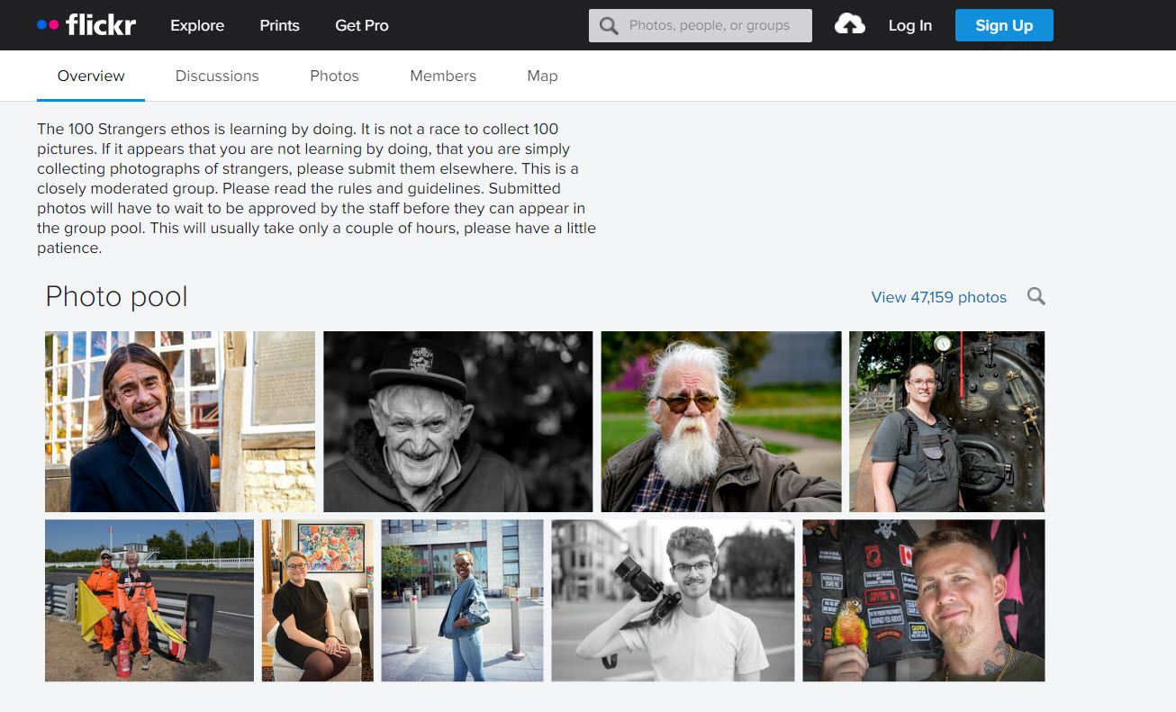Flickr 100 Strangers Group