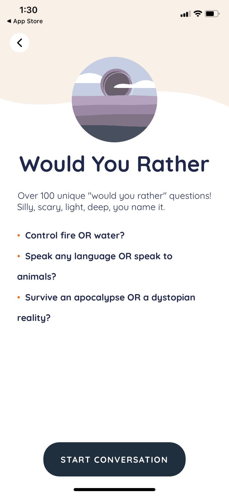 Gather app would you rather questions