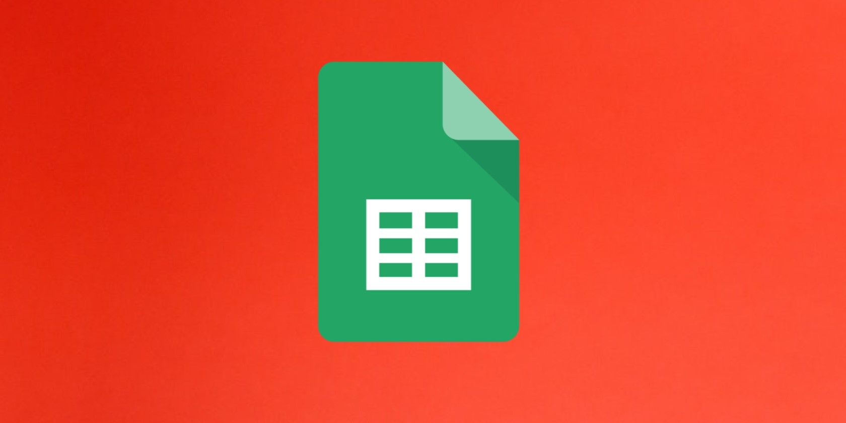Google Sheets Logo Floating over a red background