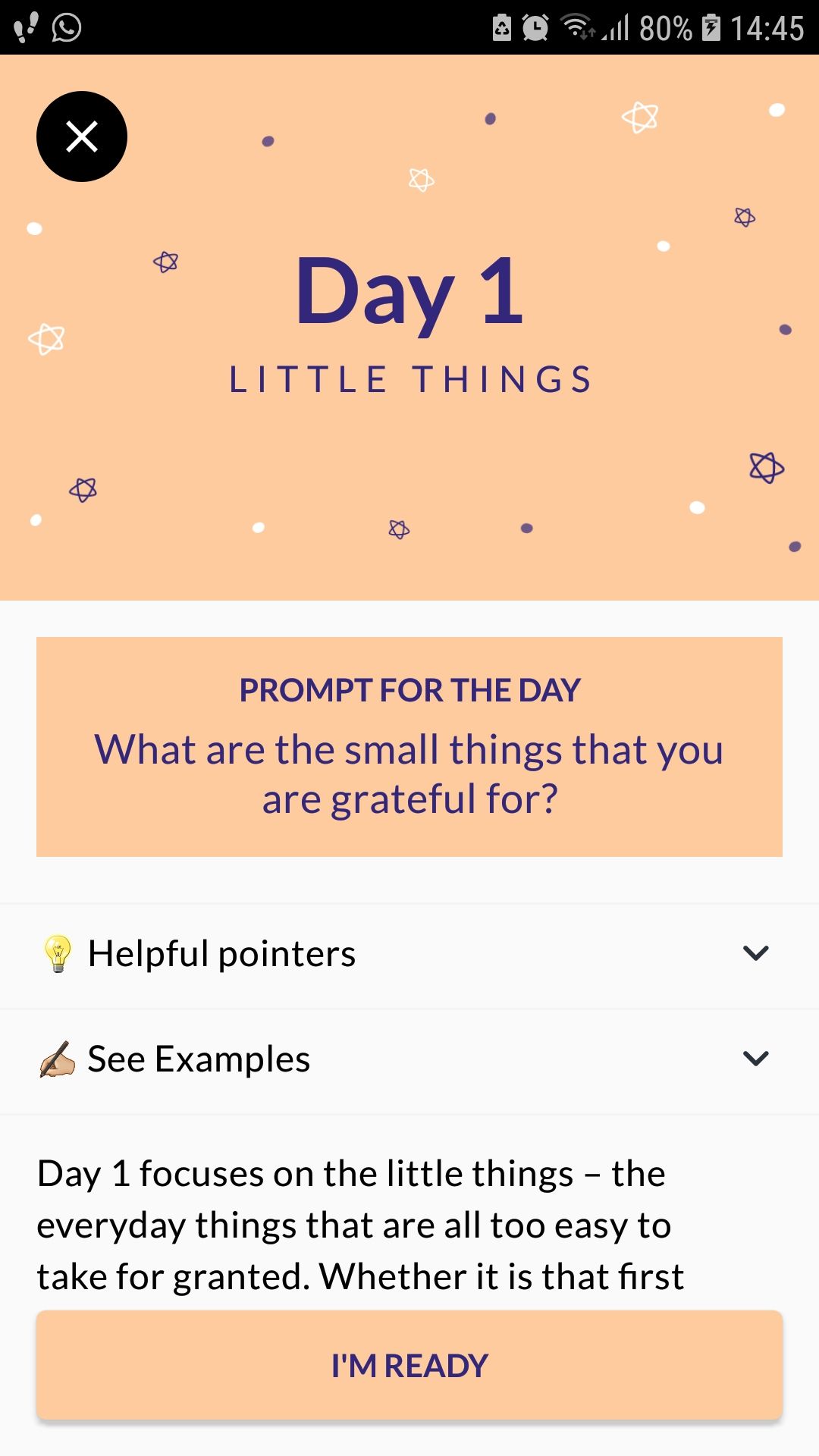 Gratitude Self-Care Journal mobile app challenge