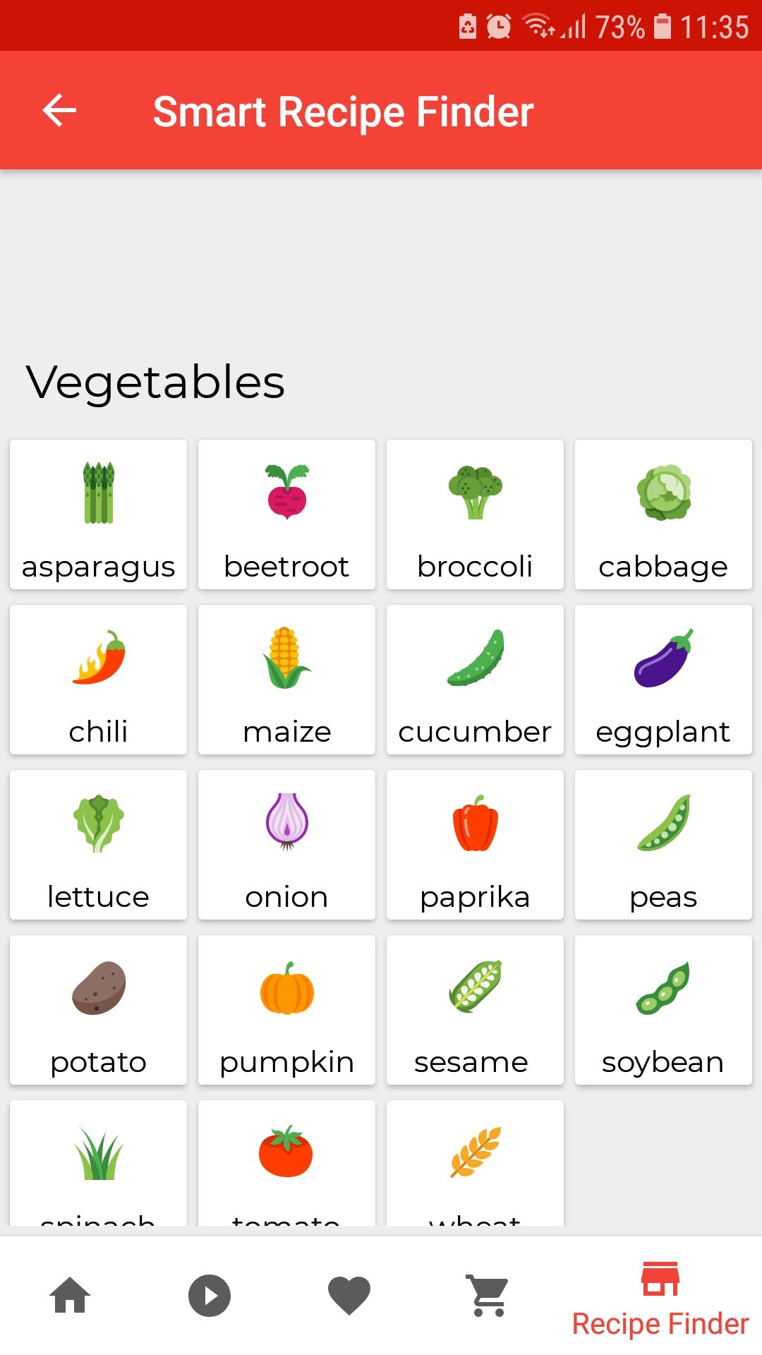 Aplikacija Healthy Recipes za mobilni telefon za zdravo kuhanje i povrće