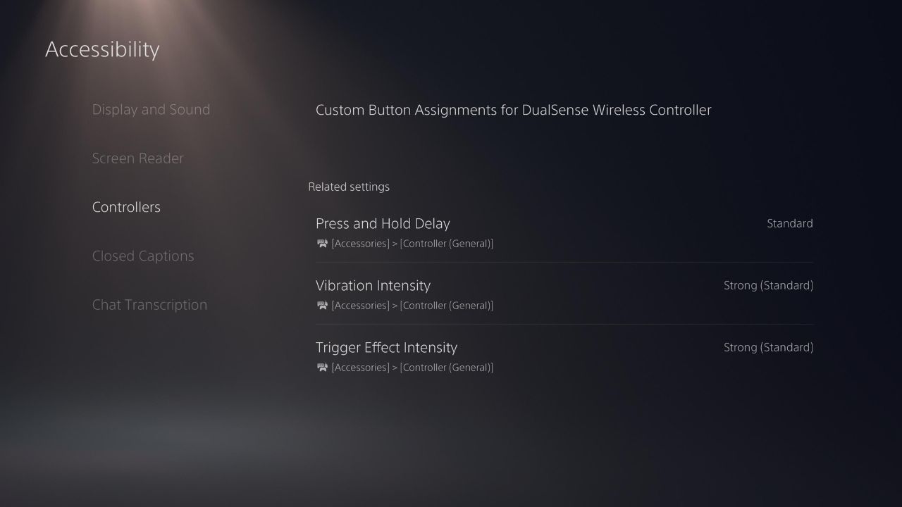 How to customize ps5 create button open press and hold delay