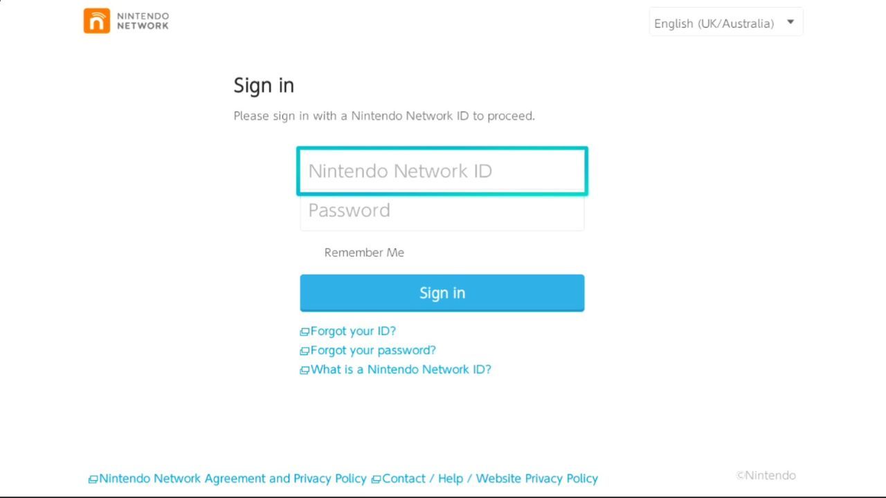 How to link nintendo network id to nintendo account on switch enter credentials to link