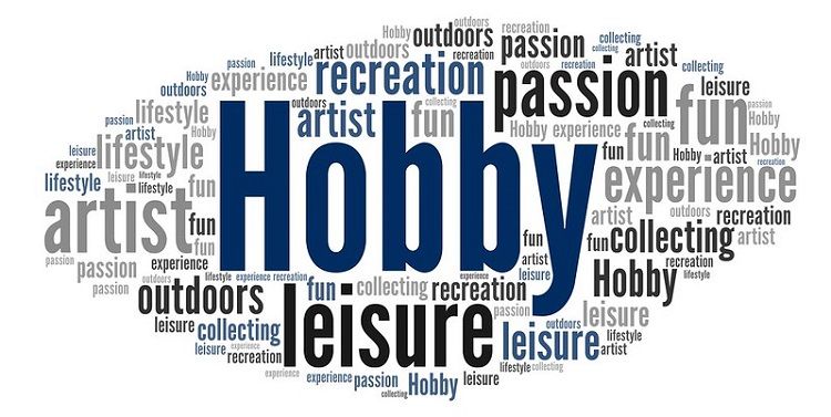 Image of collage of words pertaining to hobbies and interests