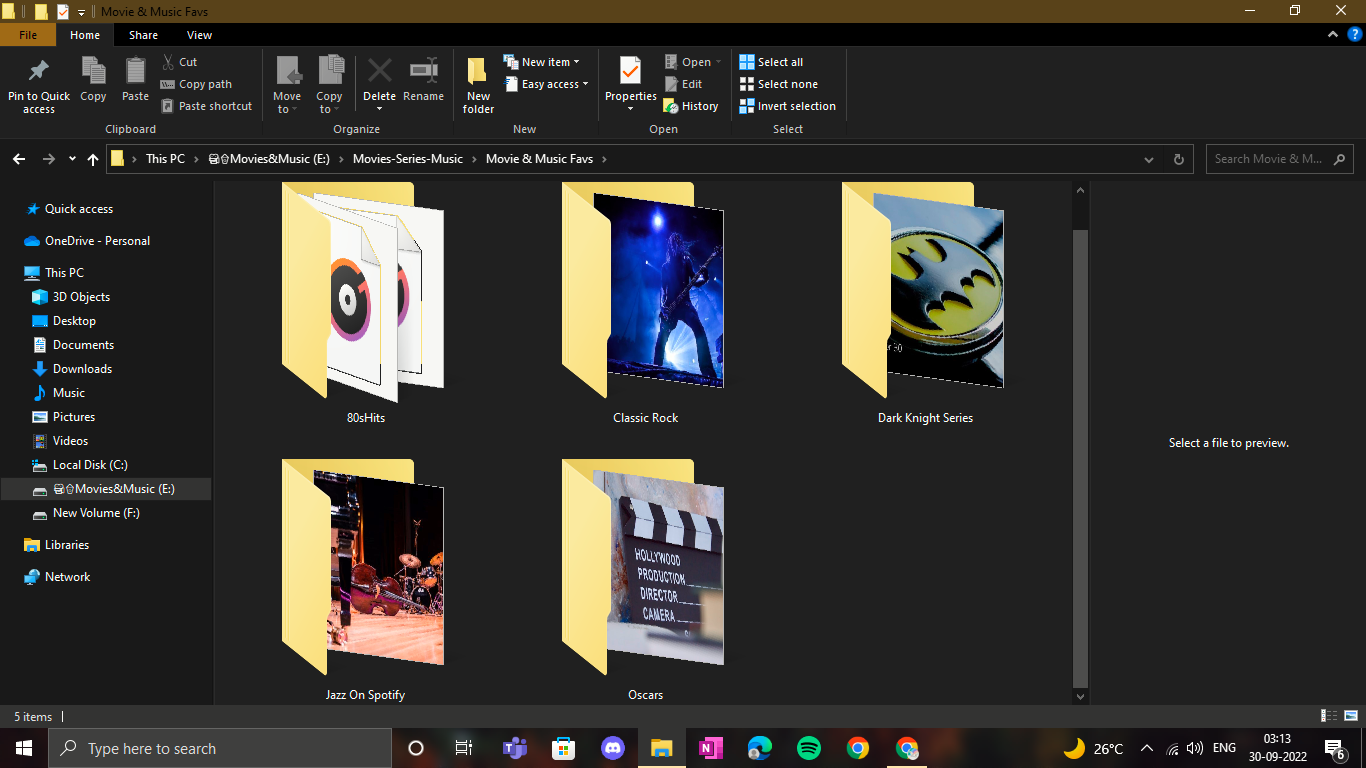 Folder Icons With Chosen Pictures as Thumbnails