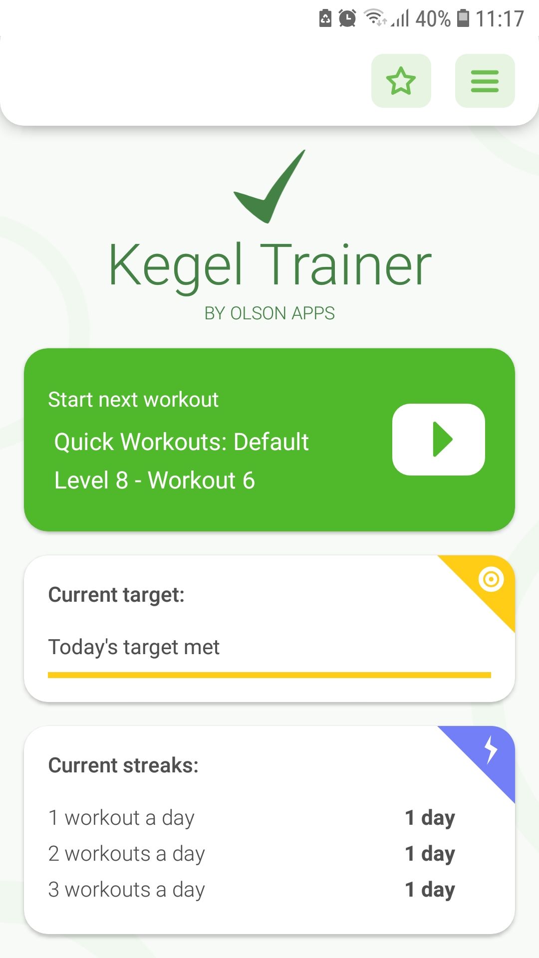 اپلیکیشن تمرین موبایل Kegel Trainer