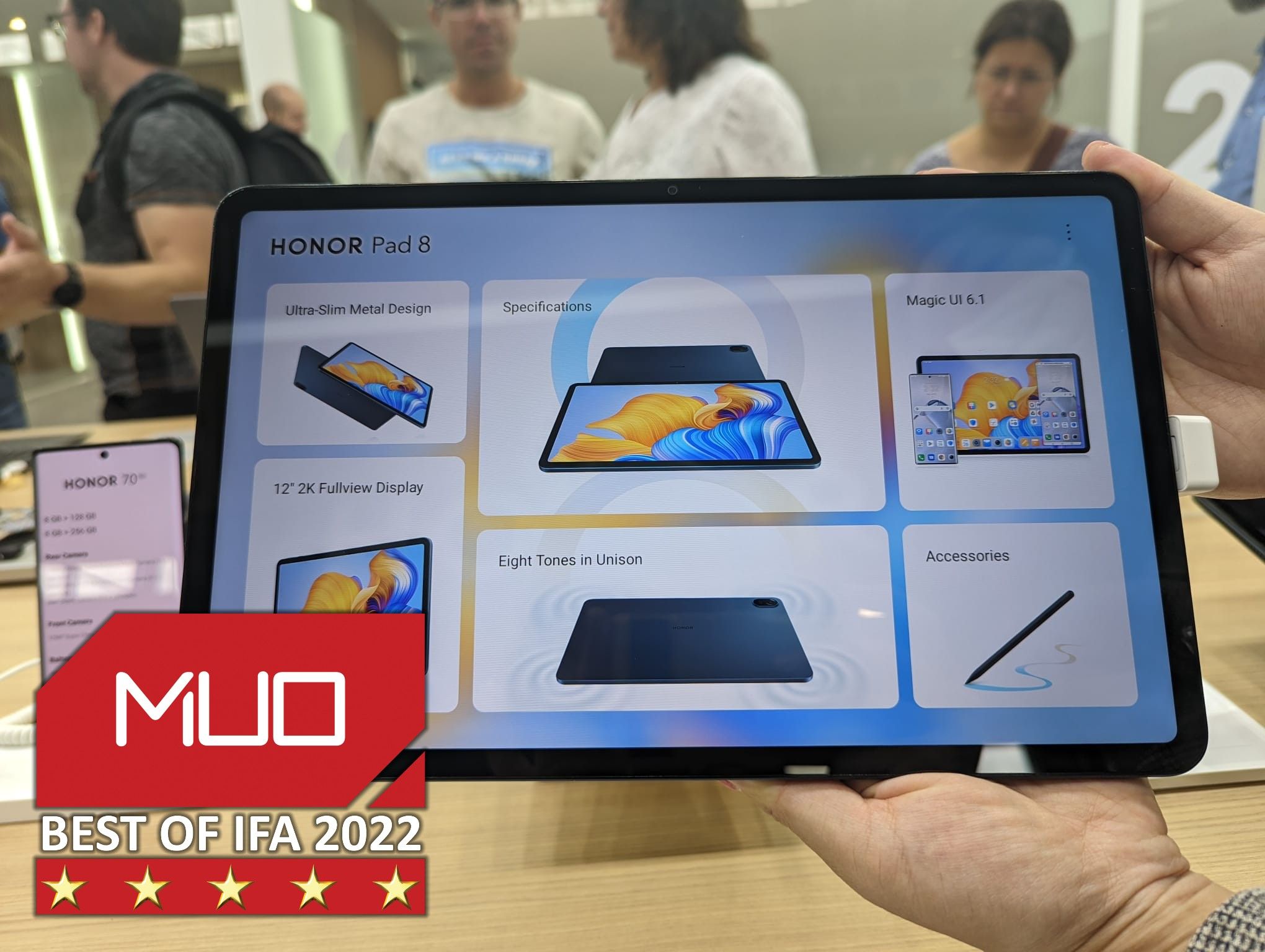 MUO IFA 2022 Award Best Tablet Honor Pad 8