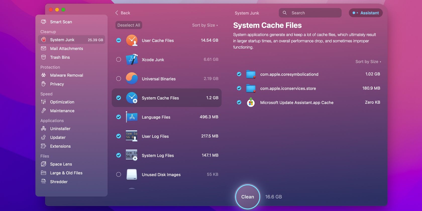 MacPaw's CleanMyMac app for macOS showcases cleaning system cache files