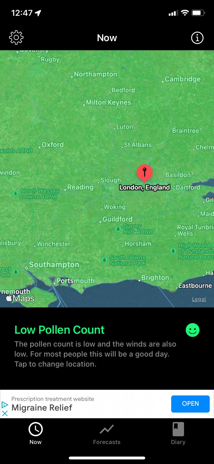 My Pollen Forecast London allergens